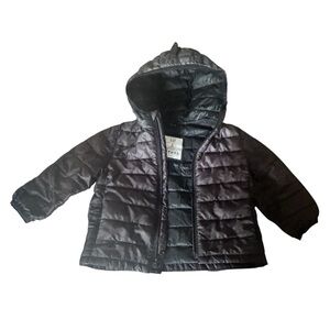 GAP Kids "Pure" Hooded Puffer Jacket. It is a lightweight, quilted jacket